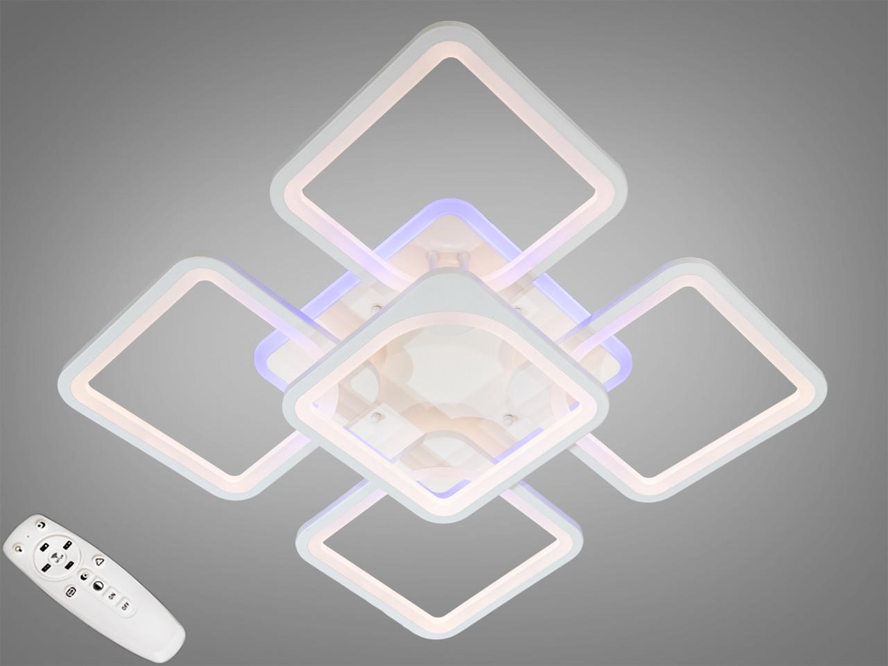 Люстра стельова з димером LED 8060/4+1WH 3col dim (2437593342)