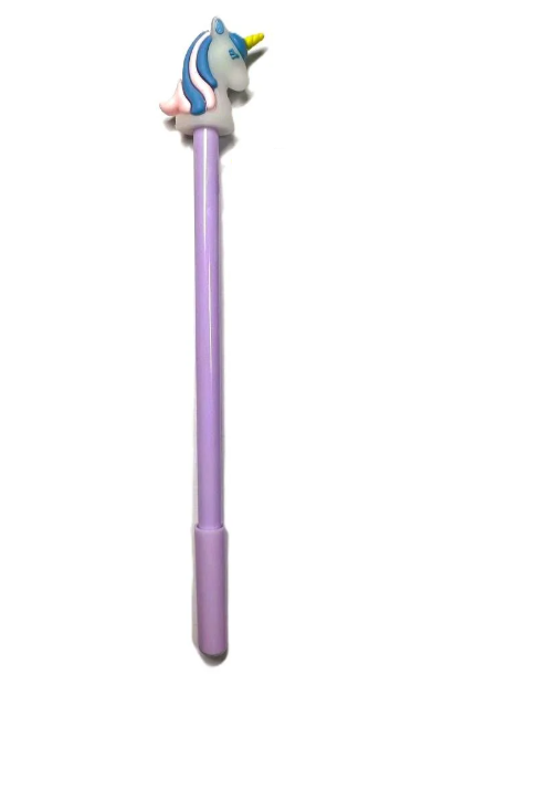 Ручка гелева чорна Unicorn golden horn Фіолетовий (0343)