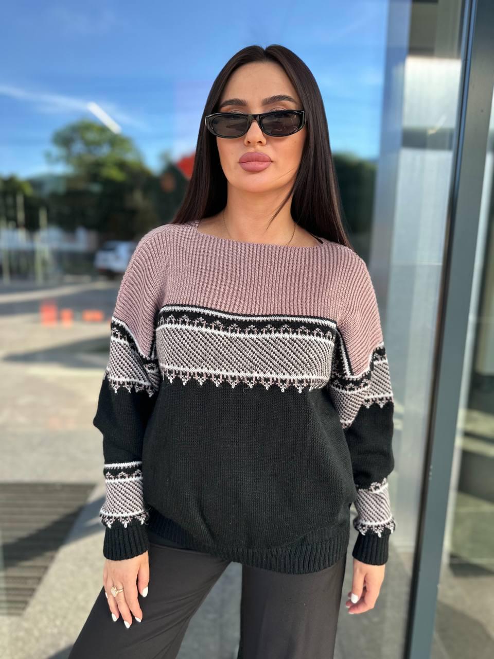 Женский свитер Миранда 44-56 мокко (2049-нс)