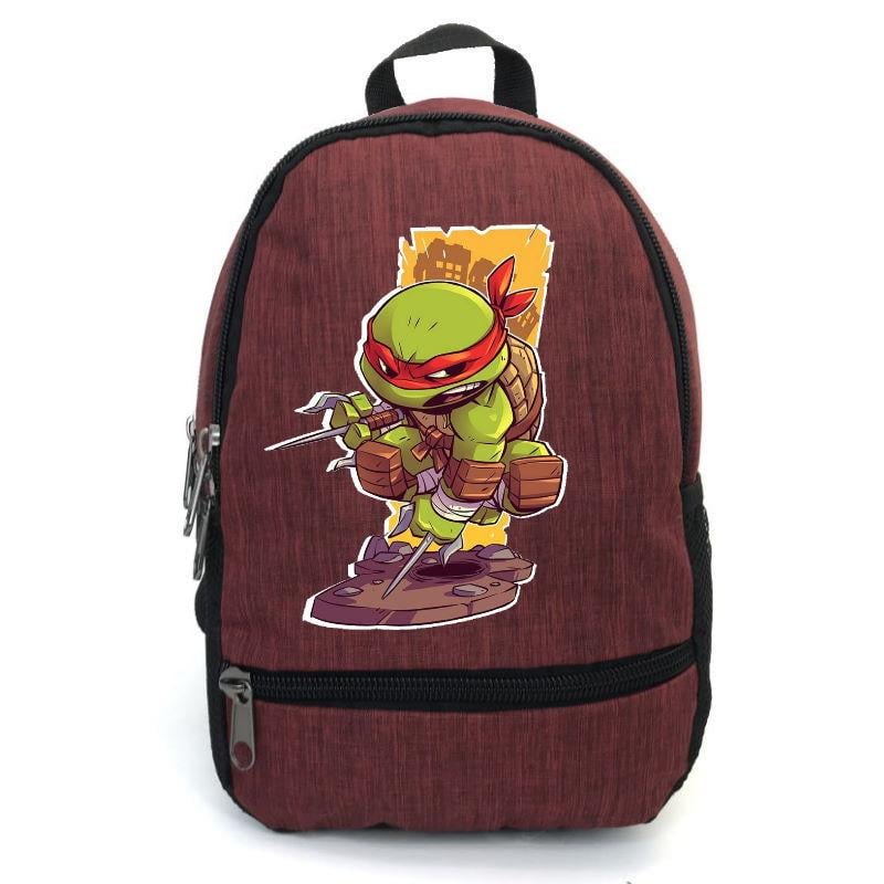 Школьный рюкзак Cappuccino Toys ninja turtle-010 с принтом Черепашки ниндзя 12,5 л Бордовый (1381809924)