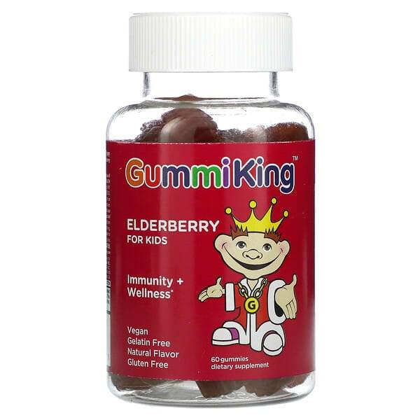 Бузина черная для детей GummiKing Elderberry for Kids 60 таб. (1441)