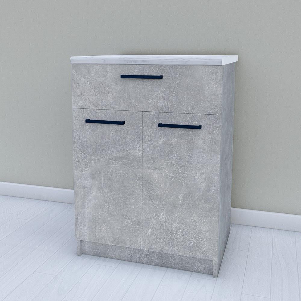 Модуль готовый для кухни нижний без столешницы 600 мм Бетон (М24)