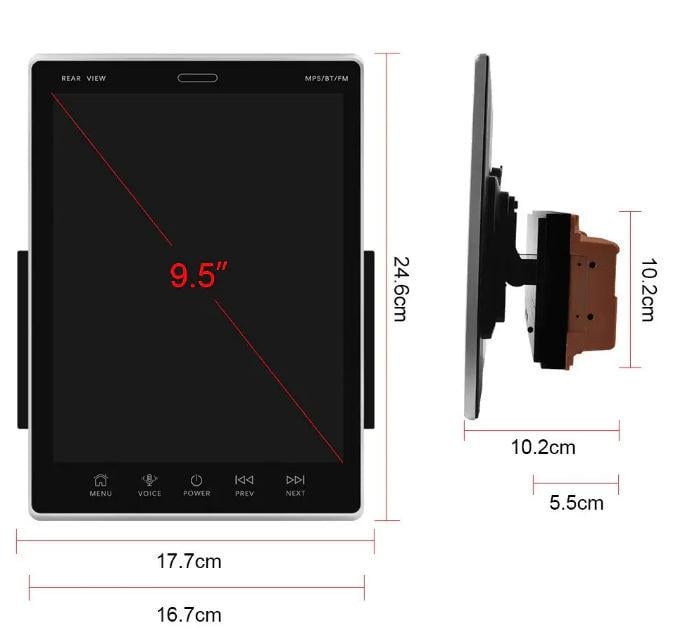 Автомагнітола 2DIN Pi 908 9,5" Tesla Style/4 Ядра/1GB Ram/Android (17547) - фото 3