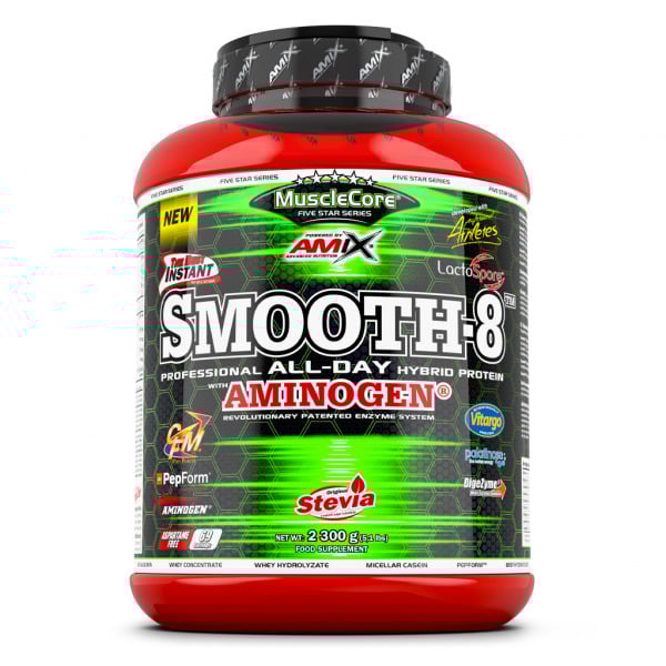 Протеин Amix Nutrition MuscleCore DW-Smooth-8 Hybrid Protein Milk vanilla 2300 г