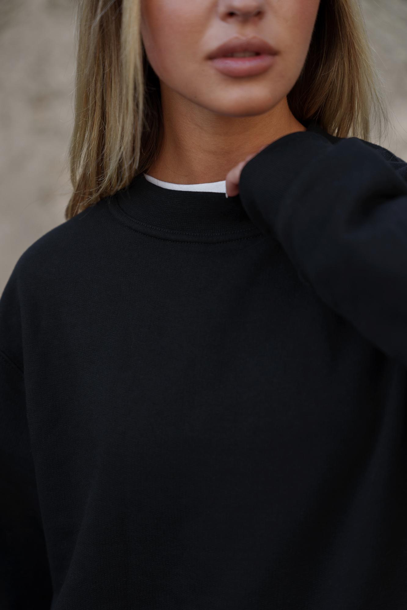 Свитшот на флисе Without Solo утепленный оверсайз S/M Black (S/M8055467) - фото 12 Свитшот на флисе Without Solo утепленный оверсайз S/M Black (S/M8055467) - фото 12