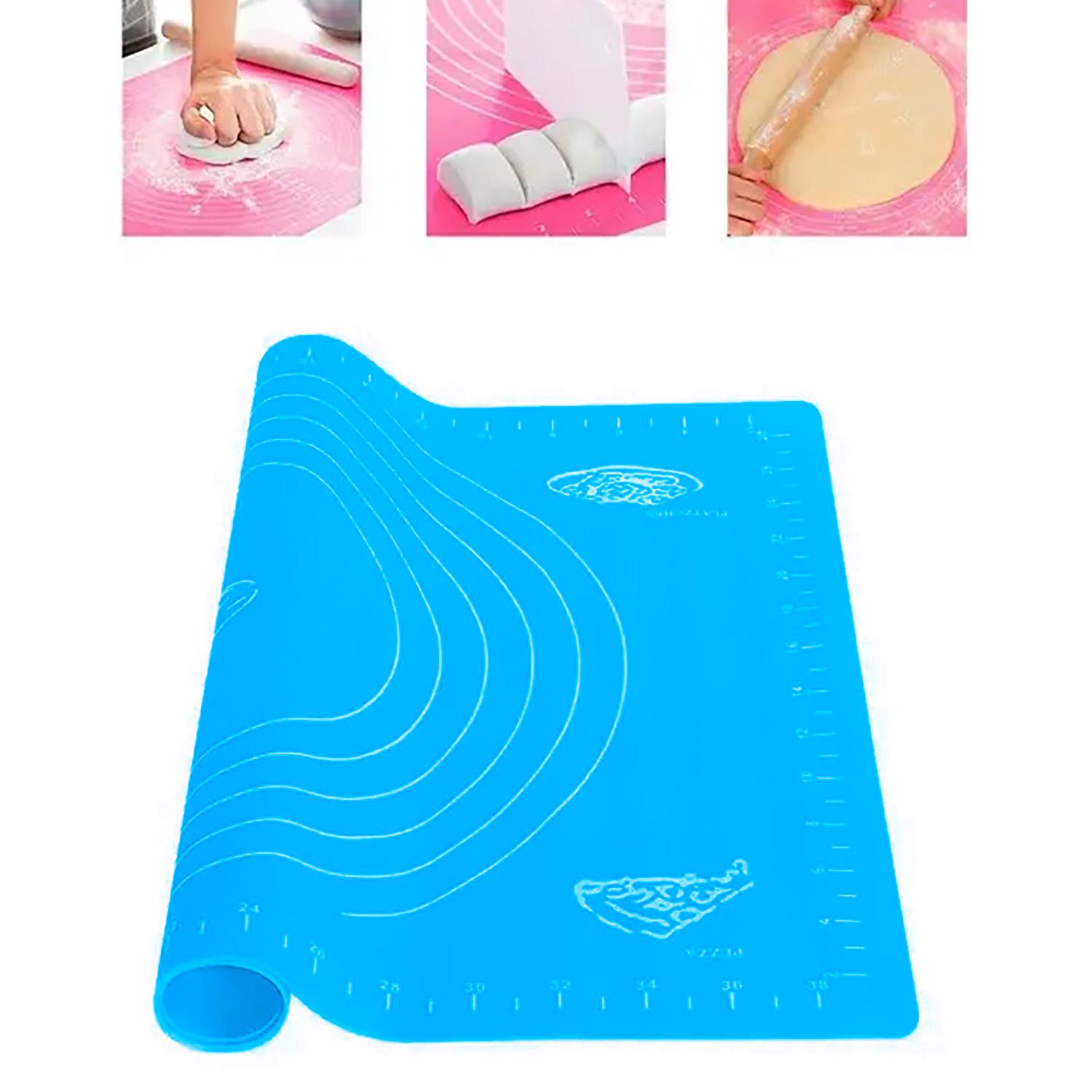 Коврик для раскатывания теста силиконовый 30х40 см Голубой (26644890) - фото 3 Коврик для раскатывания теста силиконовый 30х40 см Голубой (26644890) - фото 3