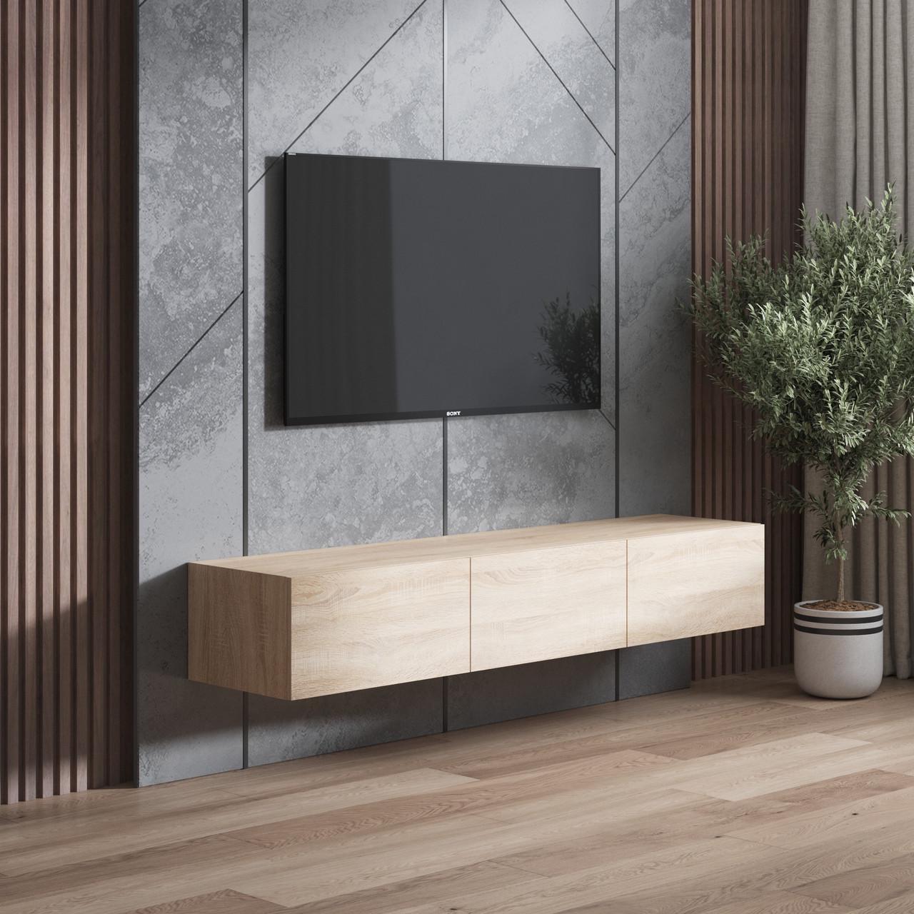 Тумба навесная под телевизор VAYS 180х41,8х30 см Дуб сонома (30633173)