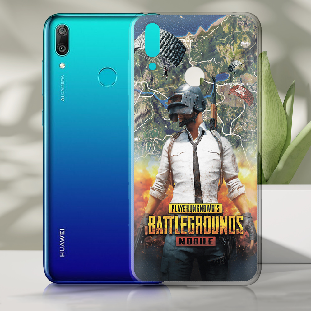 Чехол Boxface Huawei Y7 2019 PUBG Mobile Прозрачный силикон (36044-up2309-36044) - фото 2