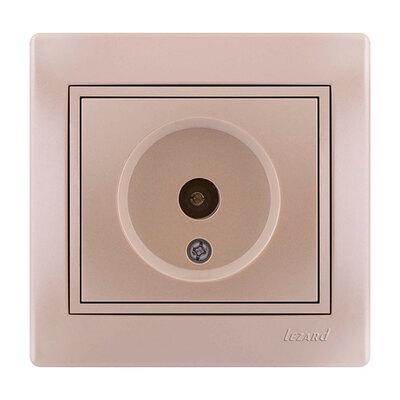 Розетка Mira ТV проходная Жемчужно-белый/перламутровый (701-3030-129)