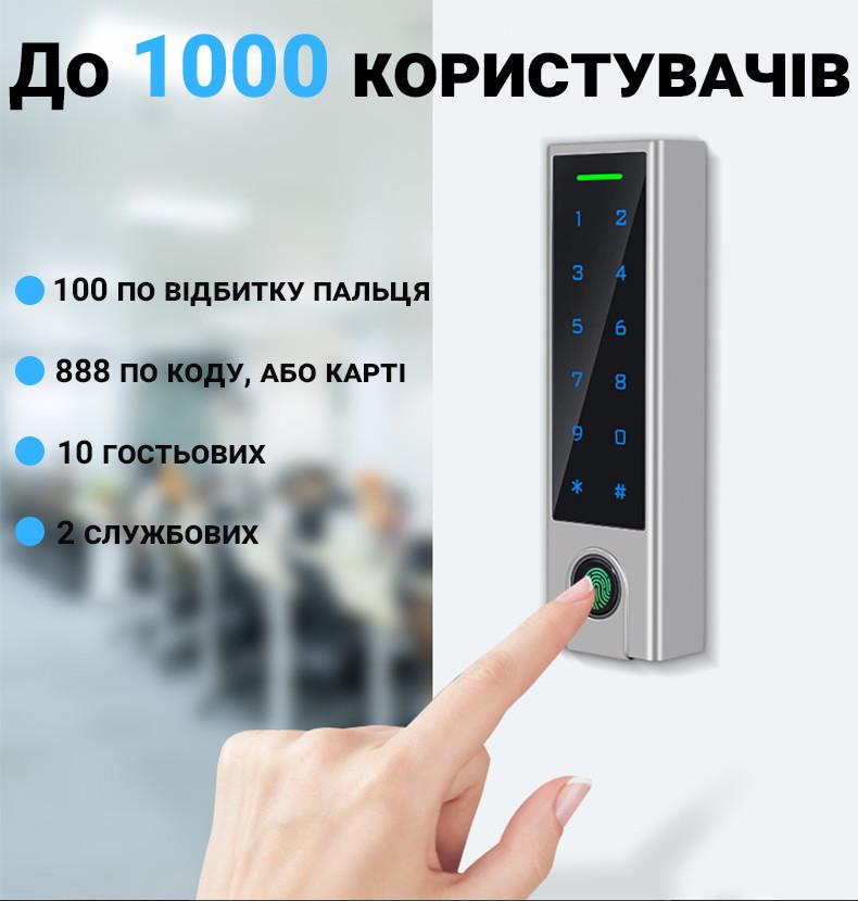 Умная биометрическая панель доступа USmart AC-01b с Bluetooth и сканером отпечатка пальца поддержка Tuya - фото 6 Умная биометрическая панель доступа USmart AC-01b с Bluetooth и сканером отпечатка пальца поддержка Tuya - фото 6