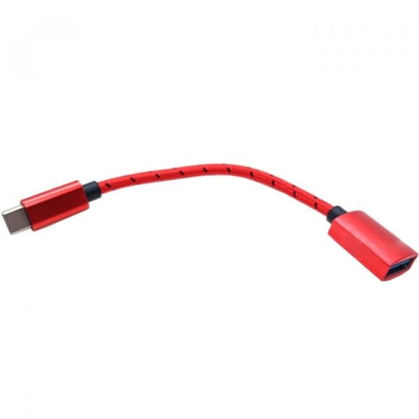 Адаптер-переходник OTG USB3.2 USB AF/Type-C Красный (605710)