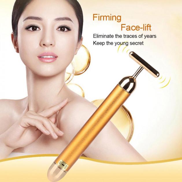 Вибромассажер для лица Revoskin Energy Beauty Bar ионный Gold - фото 8