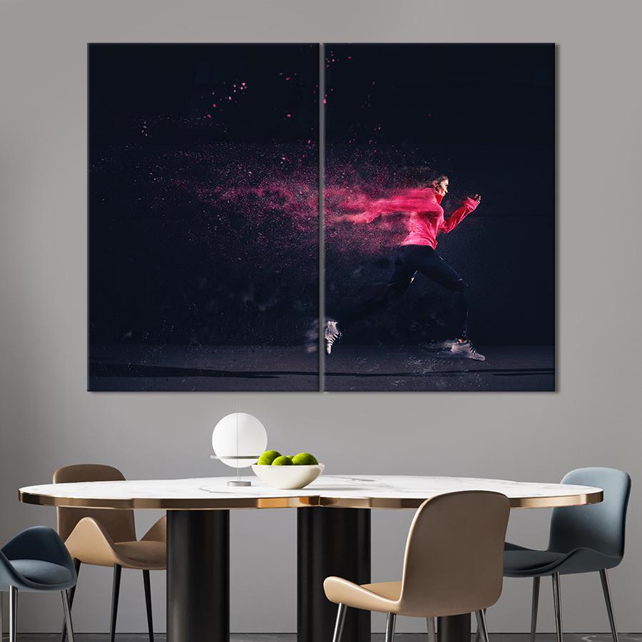 Картина Спортивная женщина во время бега 71x51 см (1885-2)