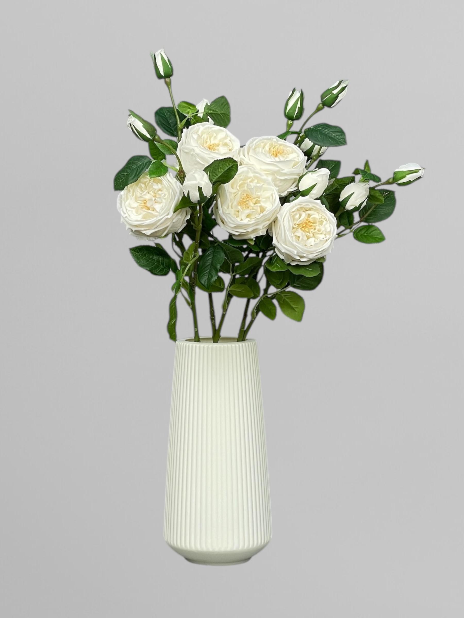 Штучна троянда Девіда Остіна на стеблі 72 см Білий (К02034) - фото 3 Штучна троянда Девіда Остіна на стеблі 72 см Білий (К02034) - фото 3