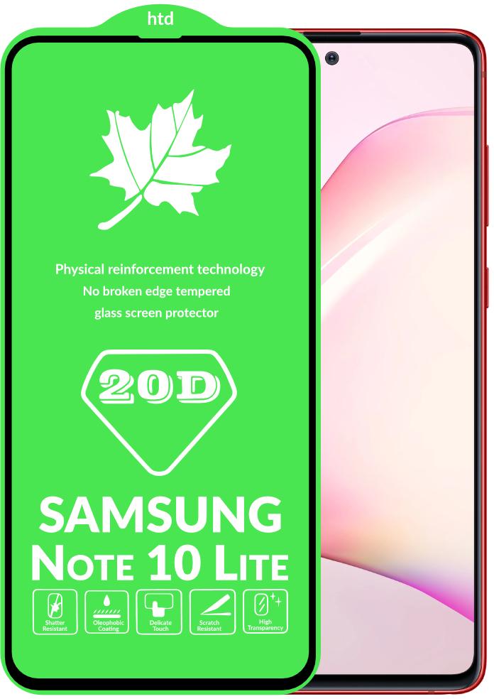 Защитное стекло 20D Glass для Samsung Galaxy Note 10 Lite большой радиус (16006)