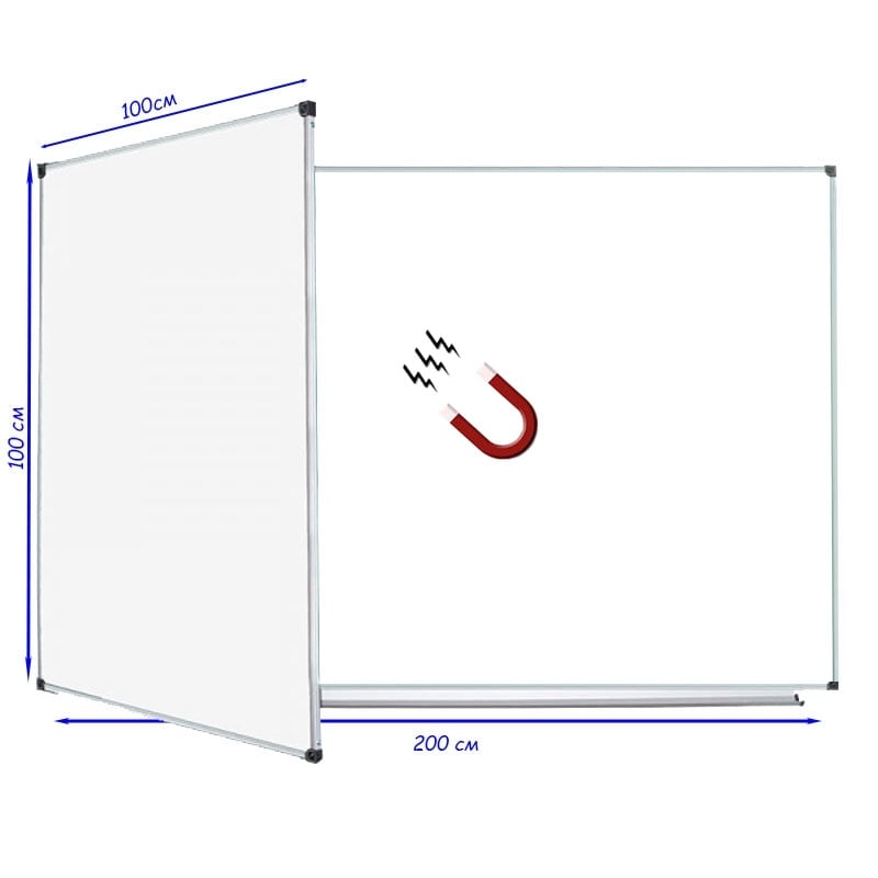 Офисная доска магнитно/маркерная 3 поверхности 300x100 см (tf1248)