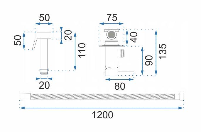 Душ гігієнічний REA Loop REA-B4106 Хром (B4106) - фото 5