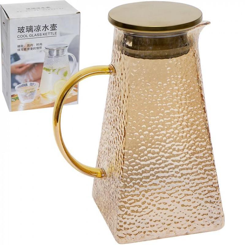 Графин стеклянный с крышкой Oscar 901-1 1, 5 л Бронзовый (901- 1) - фото 2