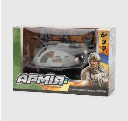 Дитячий Військовий вертоліт Iblock BL2304 Армія з фігуркою та зброєю