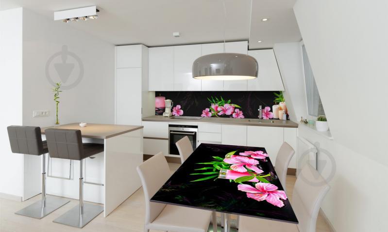 Наклейка виниловая на стол Zatarga «Розовый Гибискус» 600х1200 мм Z180723st