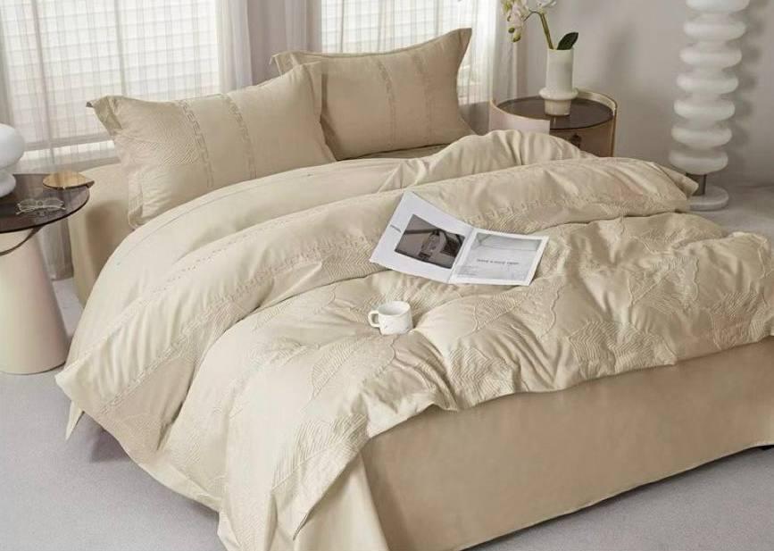 Комплект постільної білизни Elegant двоспальний 200х230 см Бежевий (2943682689) Комплект постільної білизни Elegant двоспальний 200х230 см Бежевий (2943682689)