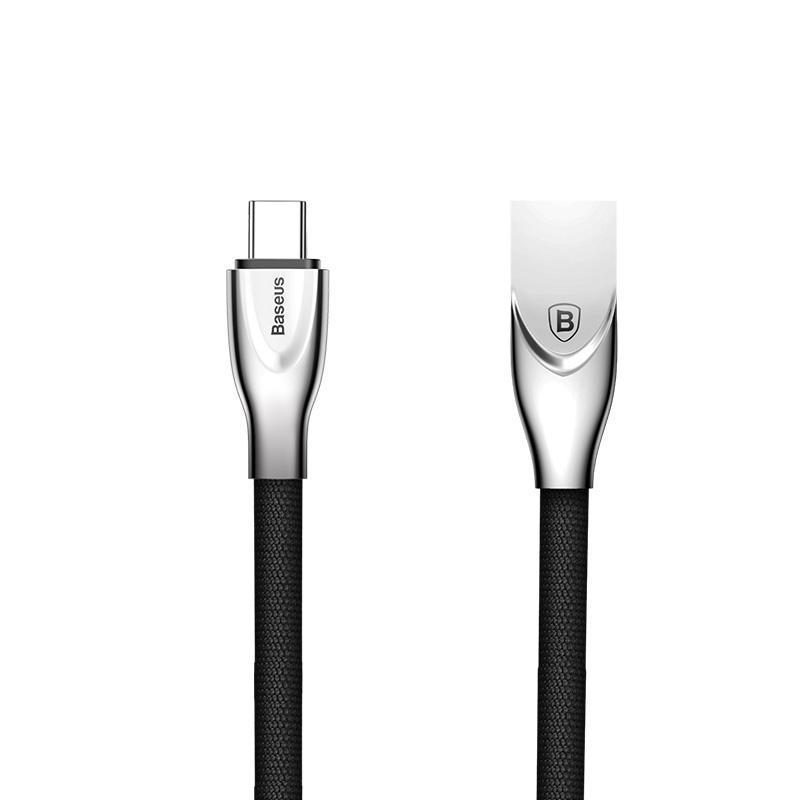 Кабель Baseus CATXN-01 Zinc Fabric Cloth Weaving Cable USB to Type-C 2A 1 м Black