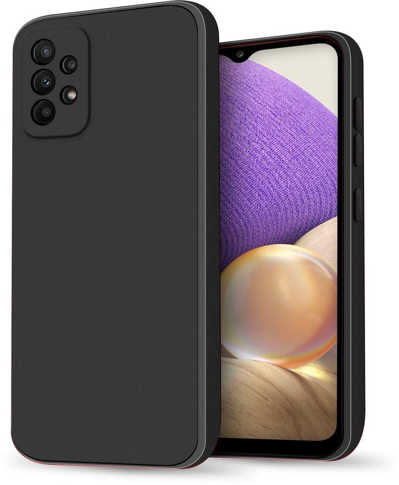 Силиконовый чехол HardCorner Samsung Galaxy A32 A325 (с микрофиброй) Black (34799-2B)