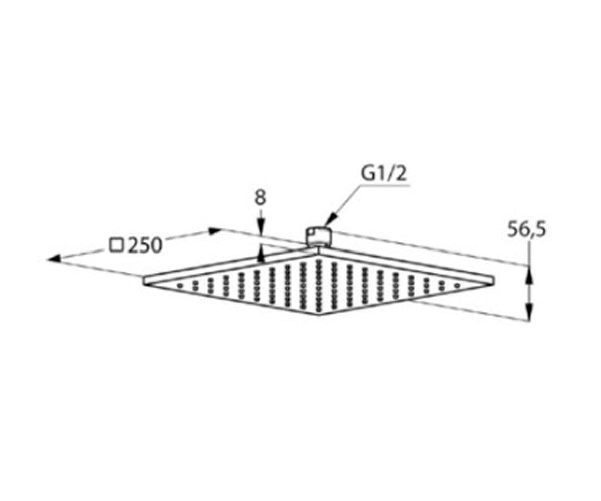 Душевая головка 25х25 см KLUDI A-QA 644259100 - фото 2