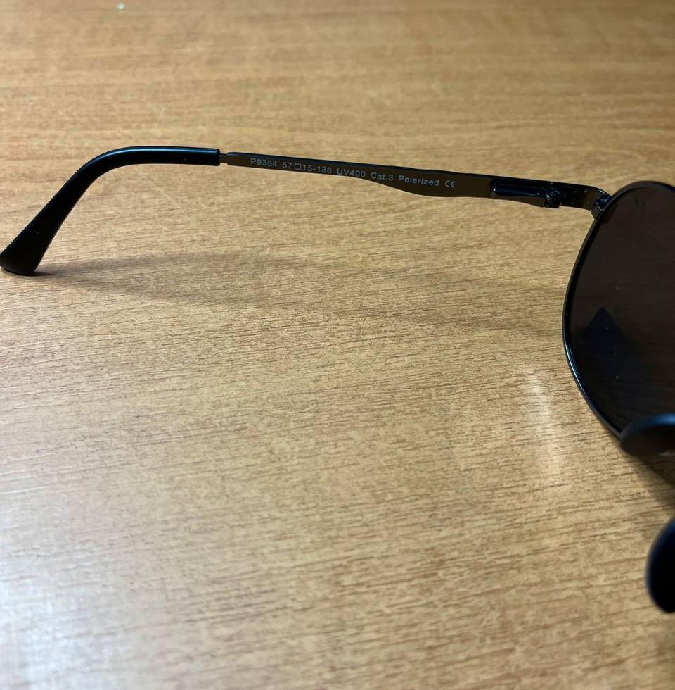 Сонцезахисні окуляри чоловічі Polaroid Aviator UV400 поляризаційні антиблікові крапля матові димчаті (0c9d3567) - фото 7