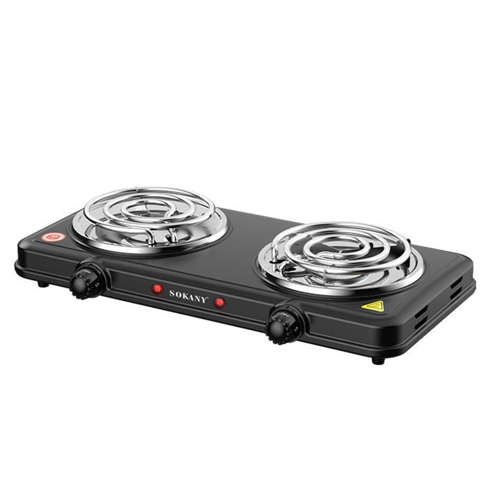 Электроплита кухонная спиральная Sokany SK-5110 т двухконфорочная 1000 В Электроплита кухонная спиральная Sokany SK-5110 т двухконфорочная 1000 В