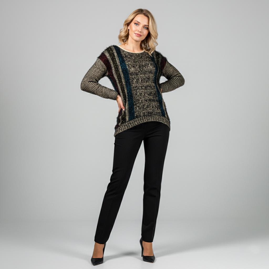 Светр жіночий демісезонний Lowett LW-835309 р. 46 Сірий (17852160) - фото 5 Светр жіночий демісезонний Lowett LW-835309 р. 46 Сірий (17852160) - фото 5