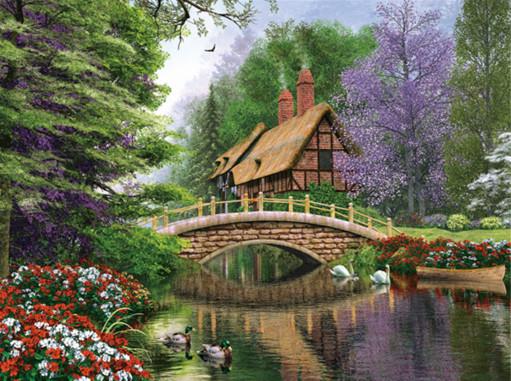 Алмазная мозаика Дом охотника 30x40 см без рамки 40x8x5 см (H8122)