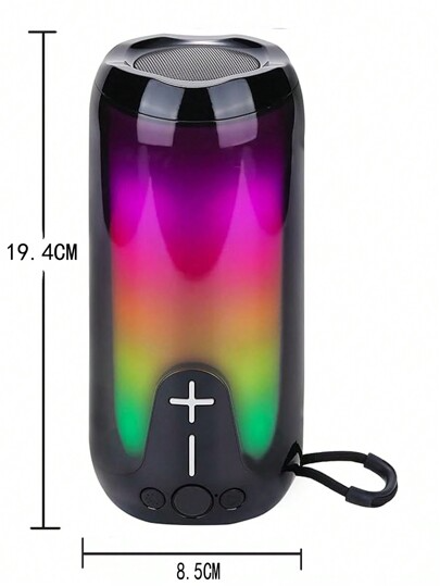 Колонка портативна Bluetooth TG651 RGB Black (2135321703) - фото 4