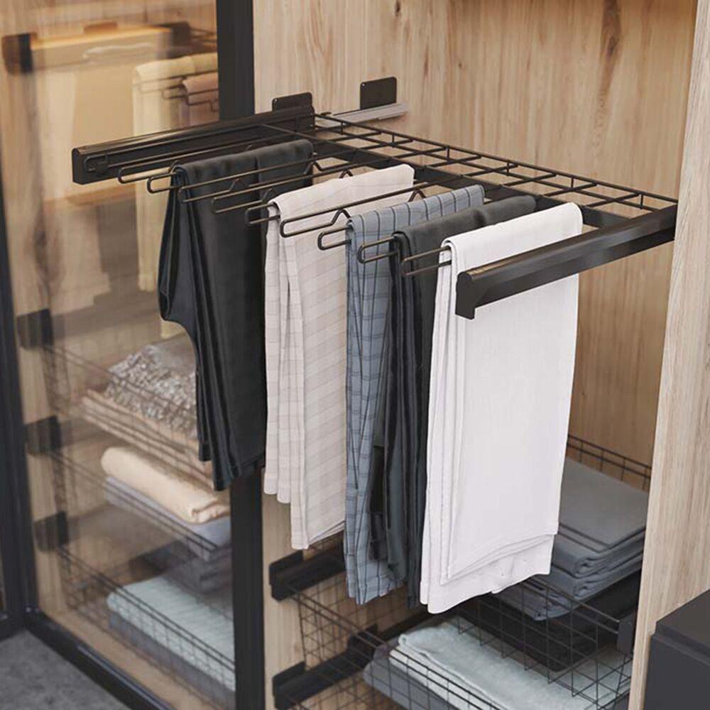 Брючница Rejs 800x480 мм на телескопических направляющих Черный матовый