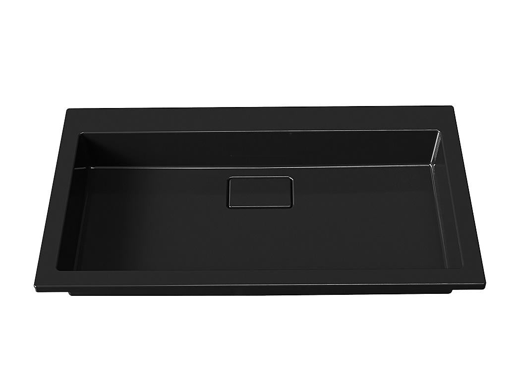 Умивальник накладний Status Aria Low 80 Black (726) - фото 8