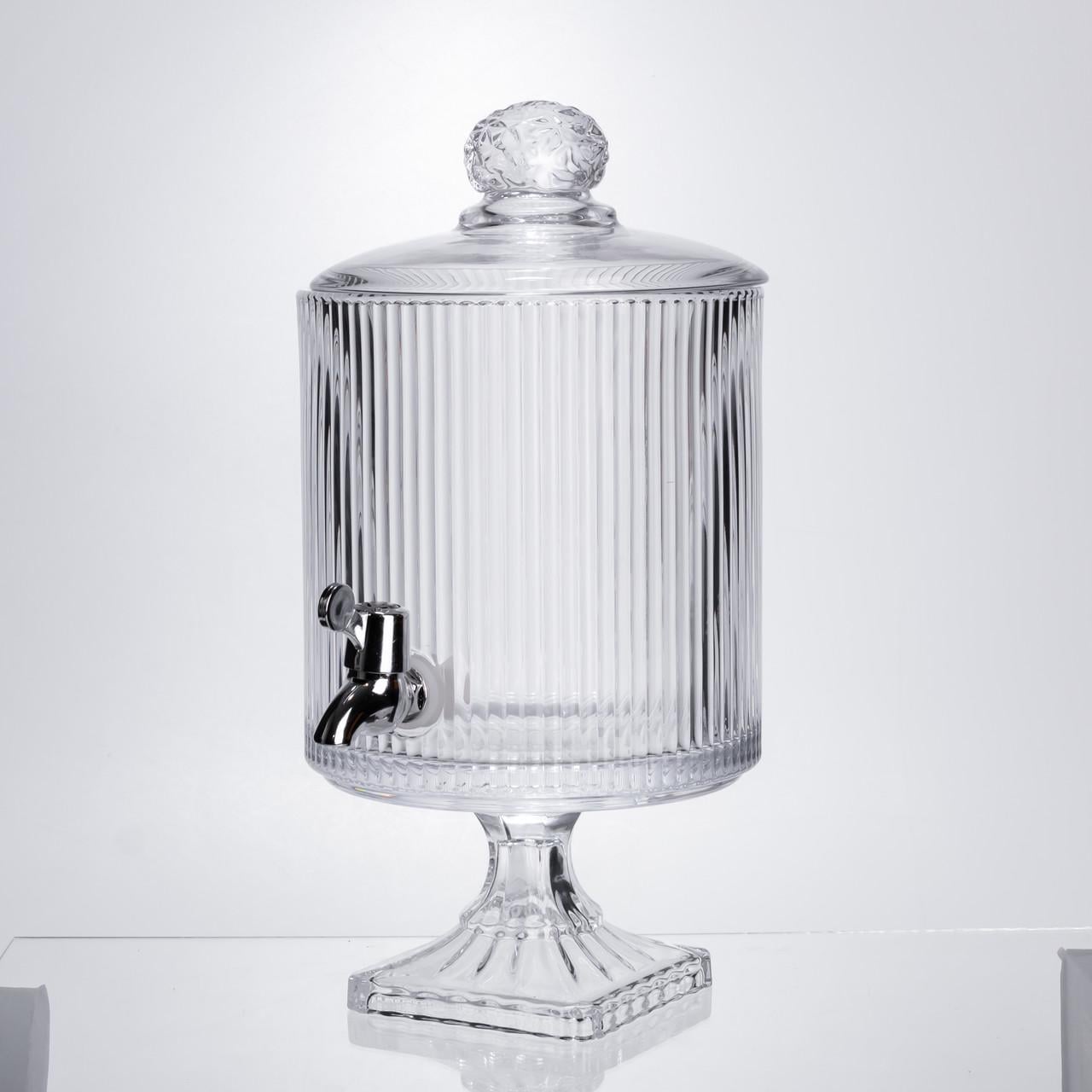 Лимонадница с краном на подставке стеклянная 4,5 л 39 см (HP-19-3045-6)