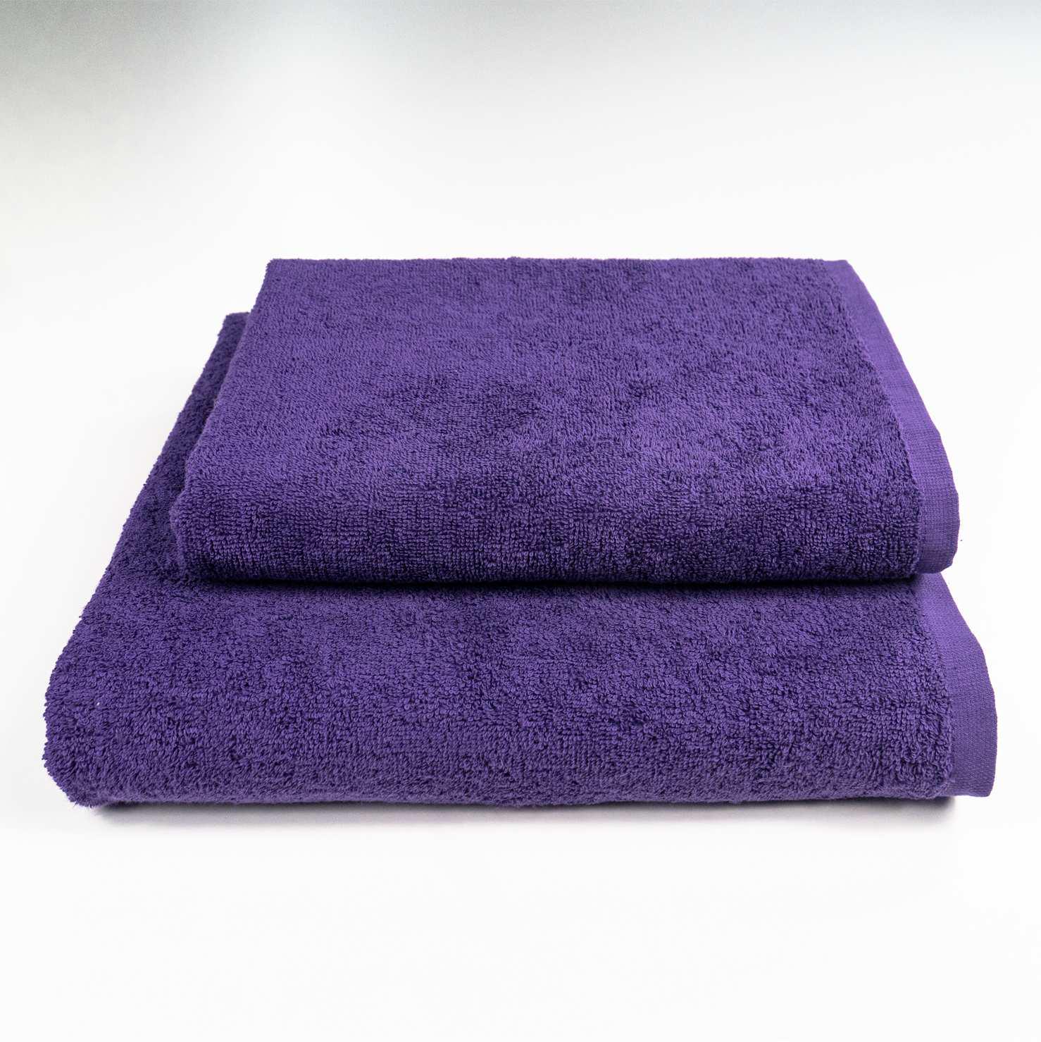 Набор полотенец махровых GM Textile 50х90 см/70х140 см 2 шт. Фиолетовый (400k140i90-Fiolet)
