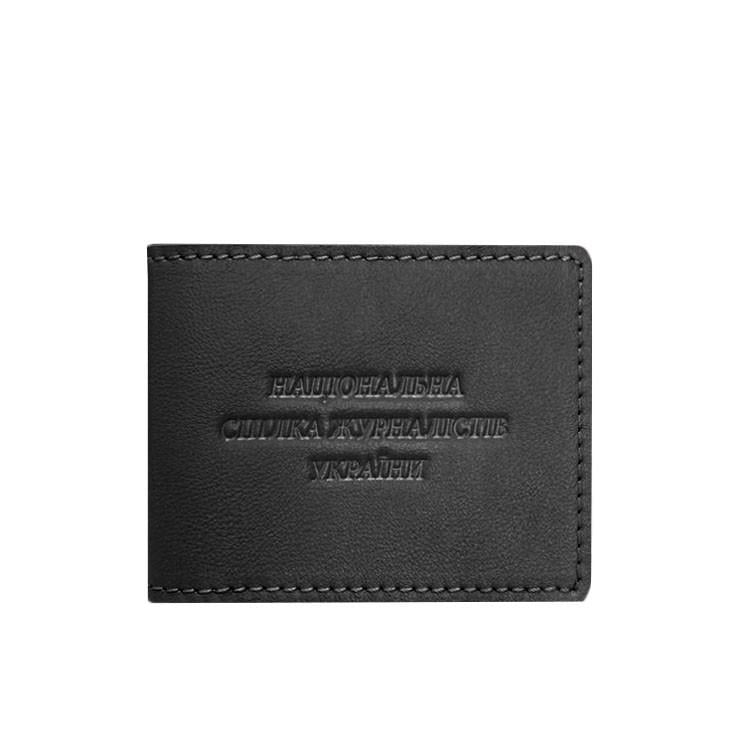 Обкладинка шкіряна для посвідчення журналіста Чорний (A-027975)
