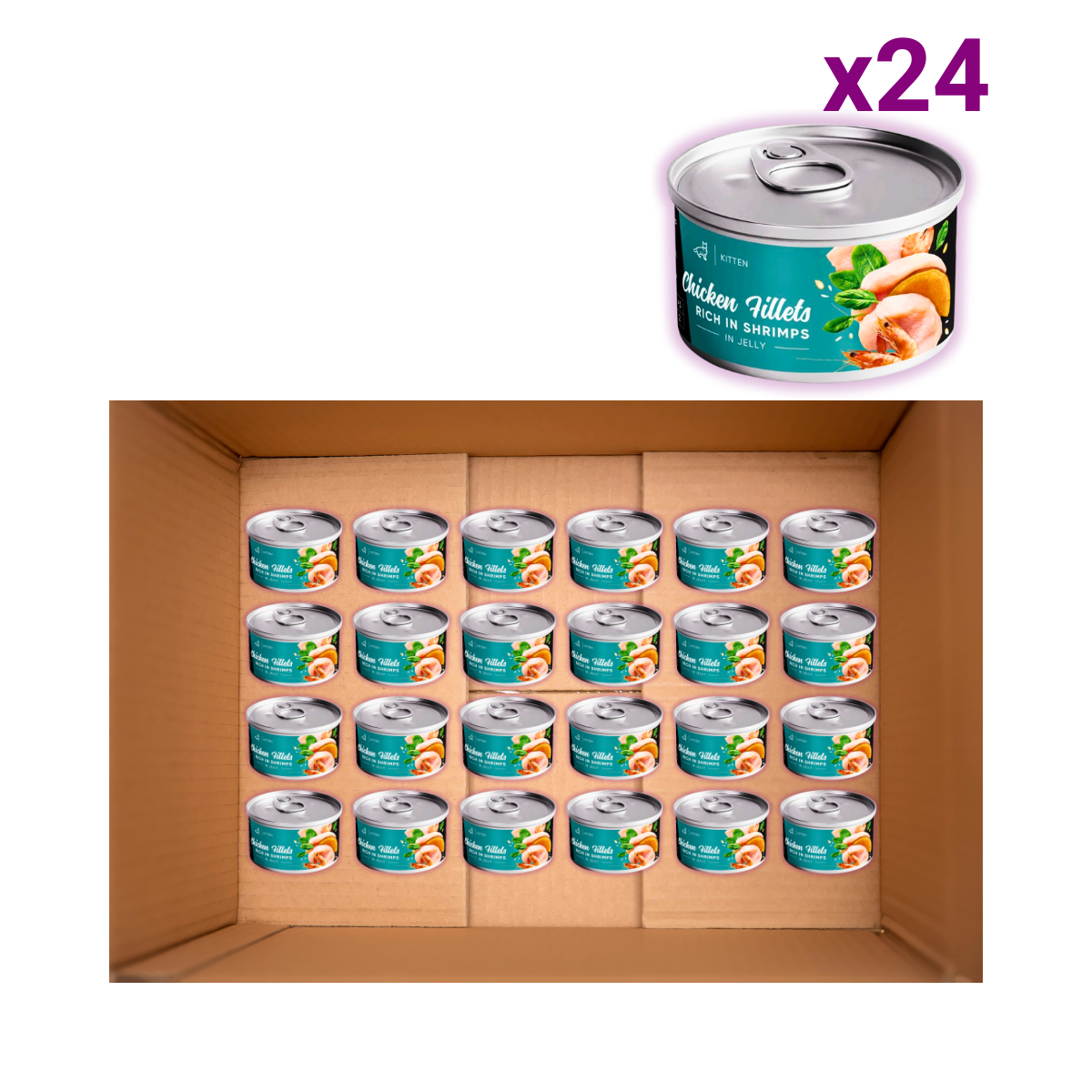 Корм вологий для кошенят Savory філе курки з креветками в желе 70 г х 24 шт. (P20963) - фото 2 Корм вологий для кошенят Savory філе курки з креветками в желе 70 г х 24 шт. (P20963) - фото 2