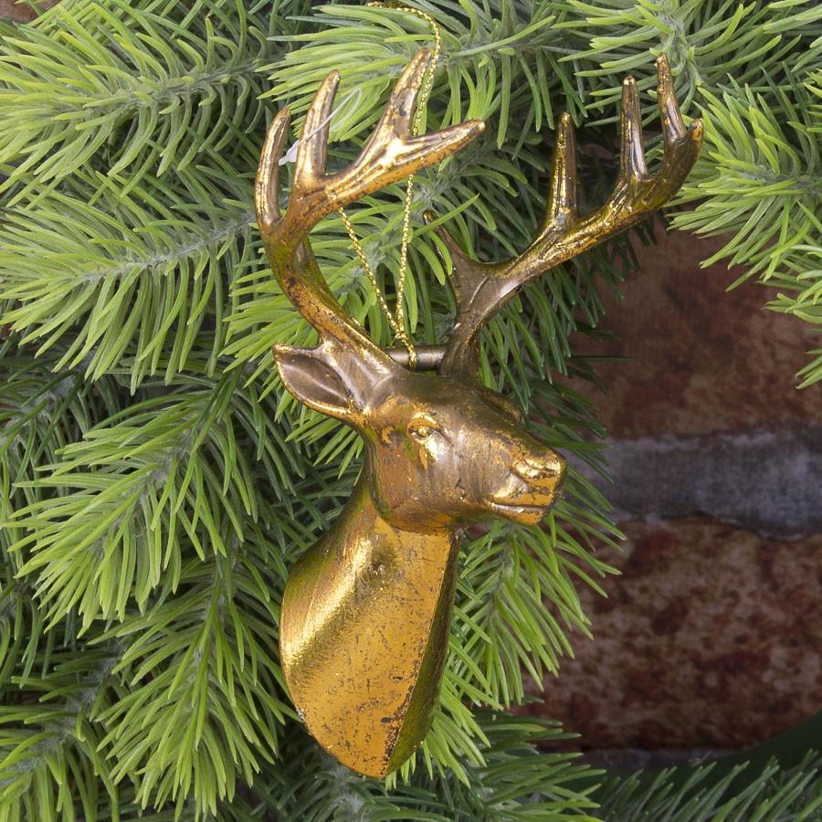 Подвеска голова Оленя Золотой (4918-1)