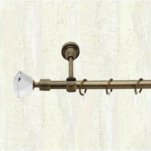 Карниз для штор Orvit Спектралия однорядный 16 мм открытый 160 см Антик (000-7066)