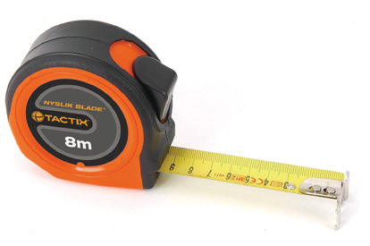 Рулетка Tactix збільшений захват нейлон 10 м x 25 мм (INSMTMTRU01025NPT0)