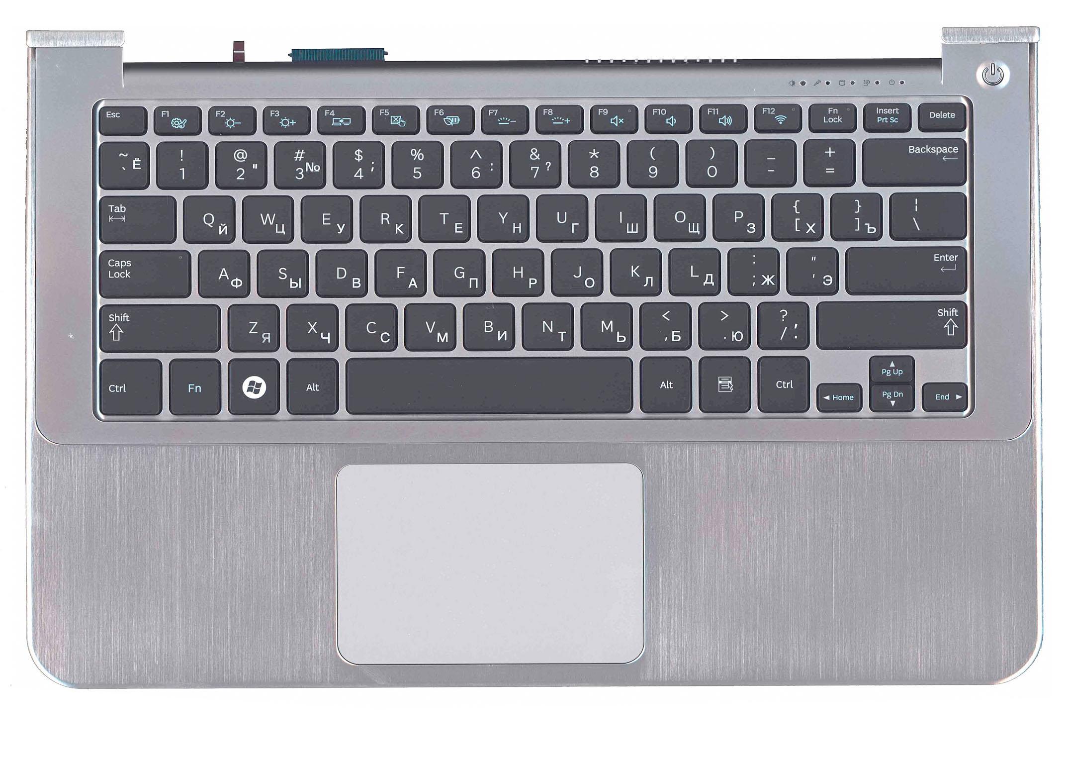 Клавиатура для ноутбука Samsung 900X3A TopCase Black Silver
