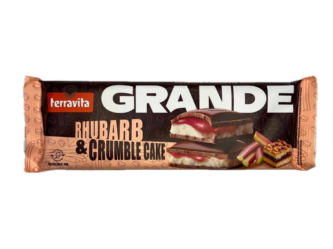 Шоколад молочный Terravita Grande Тертый пирог с ревенем 235 г (7583483370312)