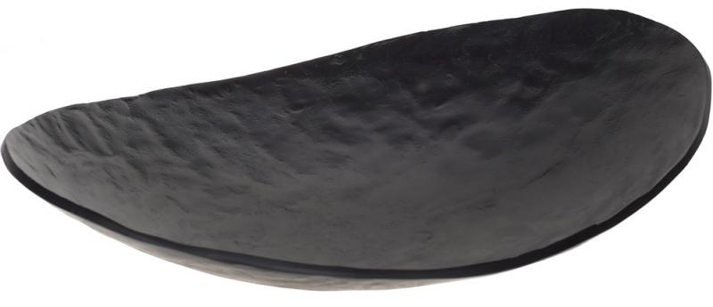 Блюдо декоративное Amber 44х31х10 см металлическое Черный матовый (BD-438-104)