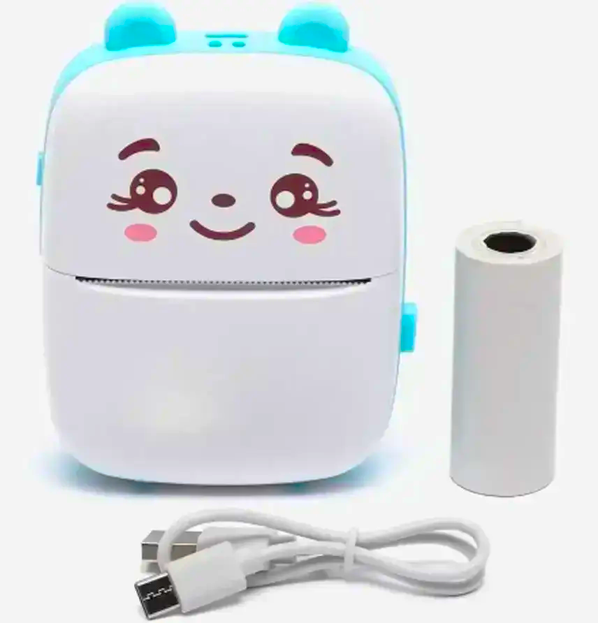 Термопринтер Mini Printer без заливки чернил Голубой (21805107)