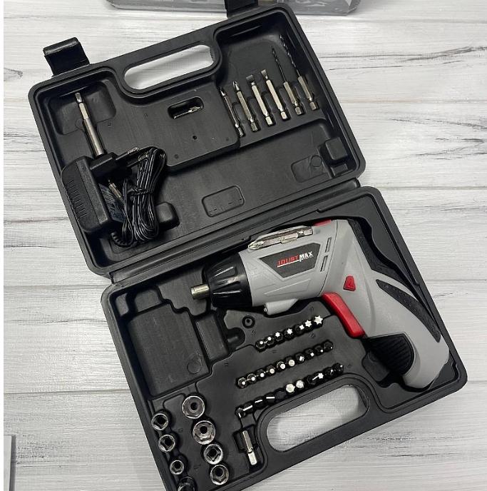 Отвертка аккумуляторная JoustMax и насадки в чемодане 4,8V RD-35 (NM3548) - фото 2 Отвертка аккумуляторная JoustMax и насадки в чемодане 4,8V RD-35 (NM3548) - фото 2