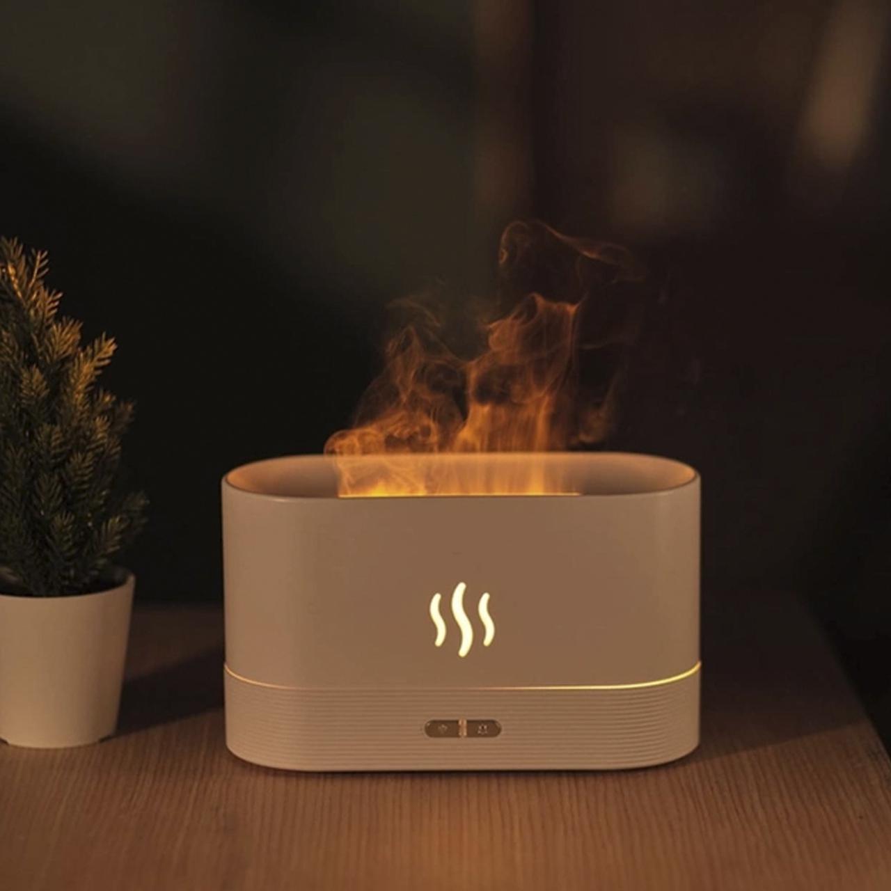 Увлажнитель воздуха Flame Aroma Diffuser с эффектом пламени Белый (1801280) - фото 4