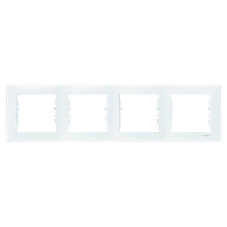 Рамка 4-місна горизонтальна Schneider Electric Sedna Design Білий (SDD311804)