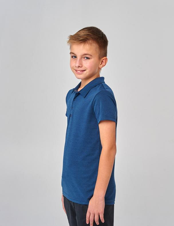 Поло для мальчика Smil Размер 158 см Синий меланж (114121) - фото 5